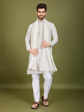 White Heavy Sequence Work Designer Kurta